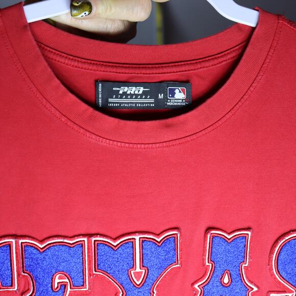Pro Standard Texas Rangers ASG 2024 Patch Tee Red Size M - Picture 3 of 3